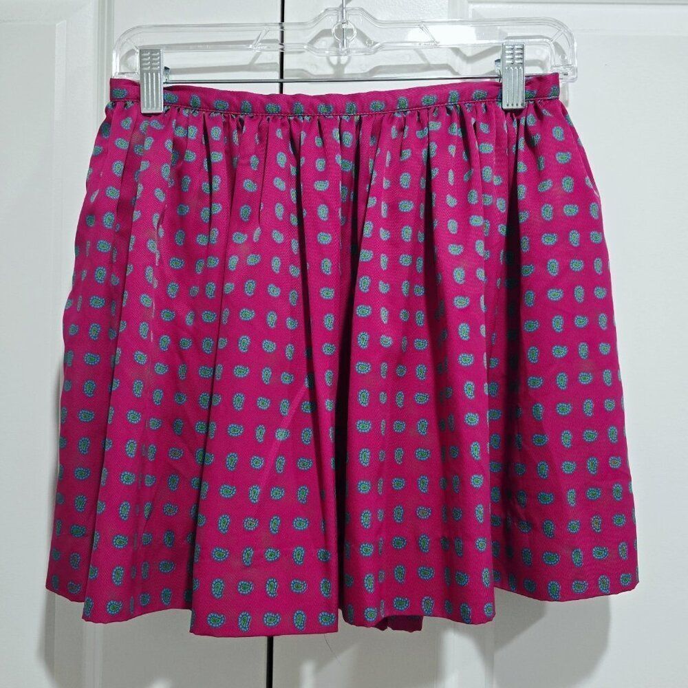 Ralph Lauren - XL/16 Girls Fuchsia‎ Paisley Elastic Back Fully Lined Skirt EUC